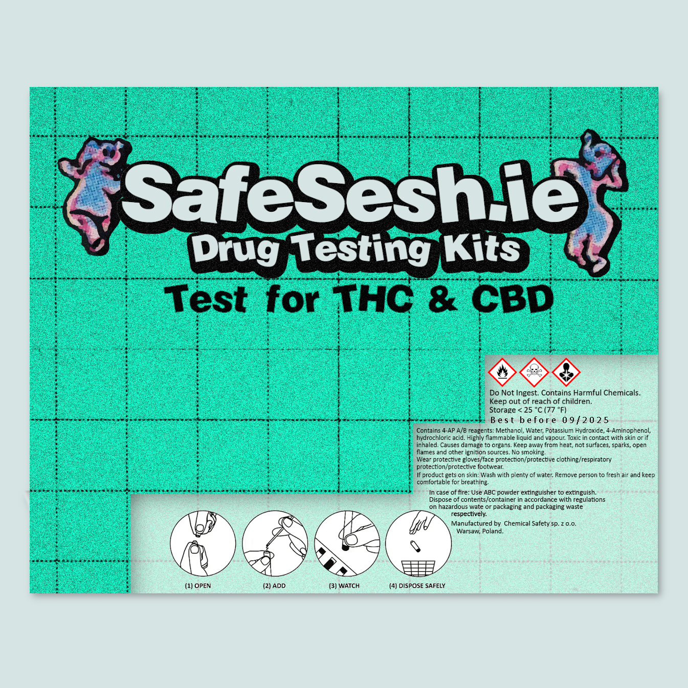 THC & CBD Cannabis Single-Use Test Kit (1 Test)