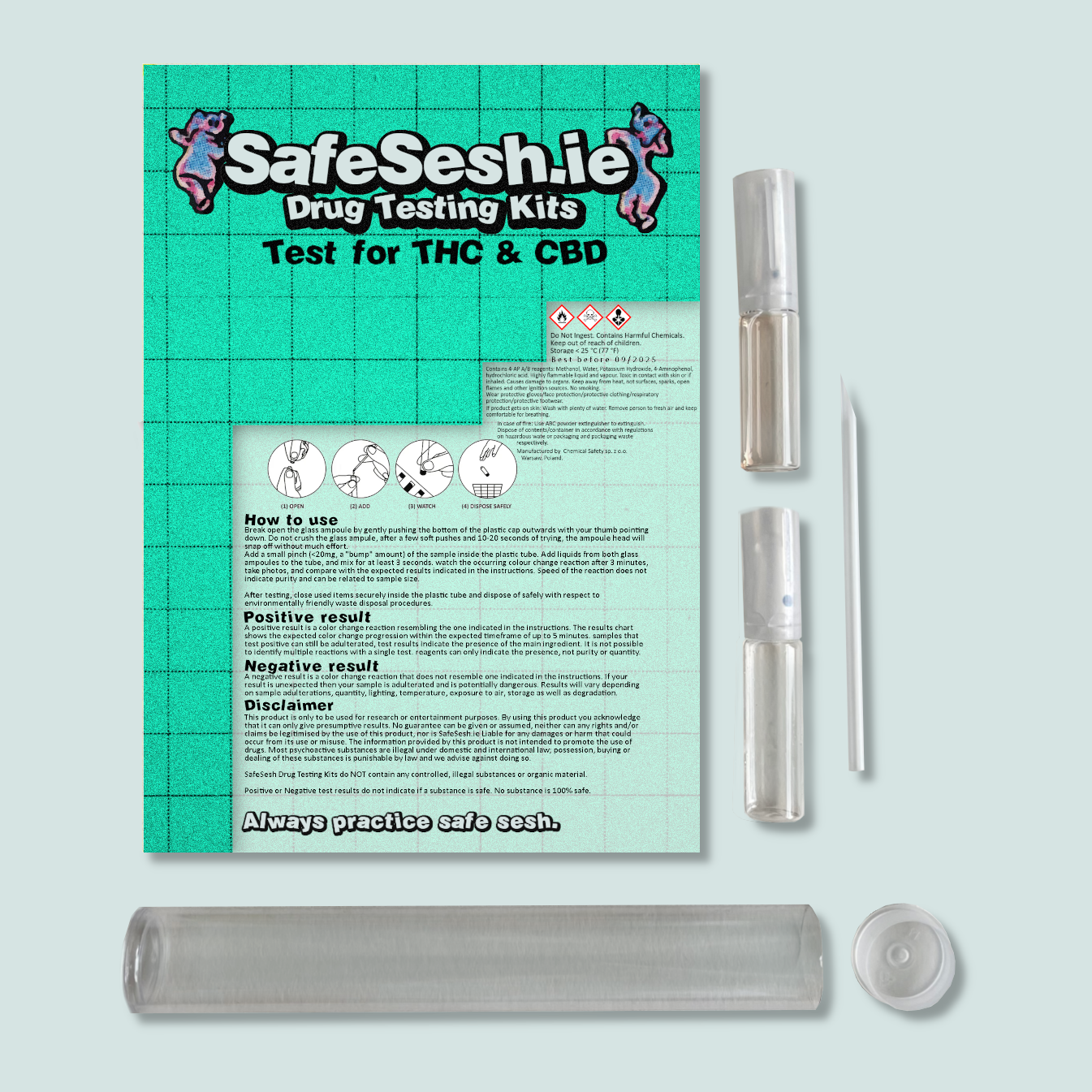 THC & CBD Cannabis Single-Use Test Kit (1 Test)